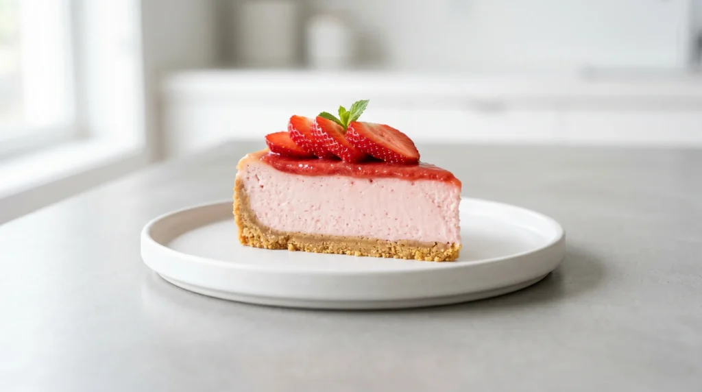No-Bake Strawberry Cheesecake