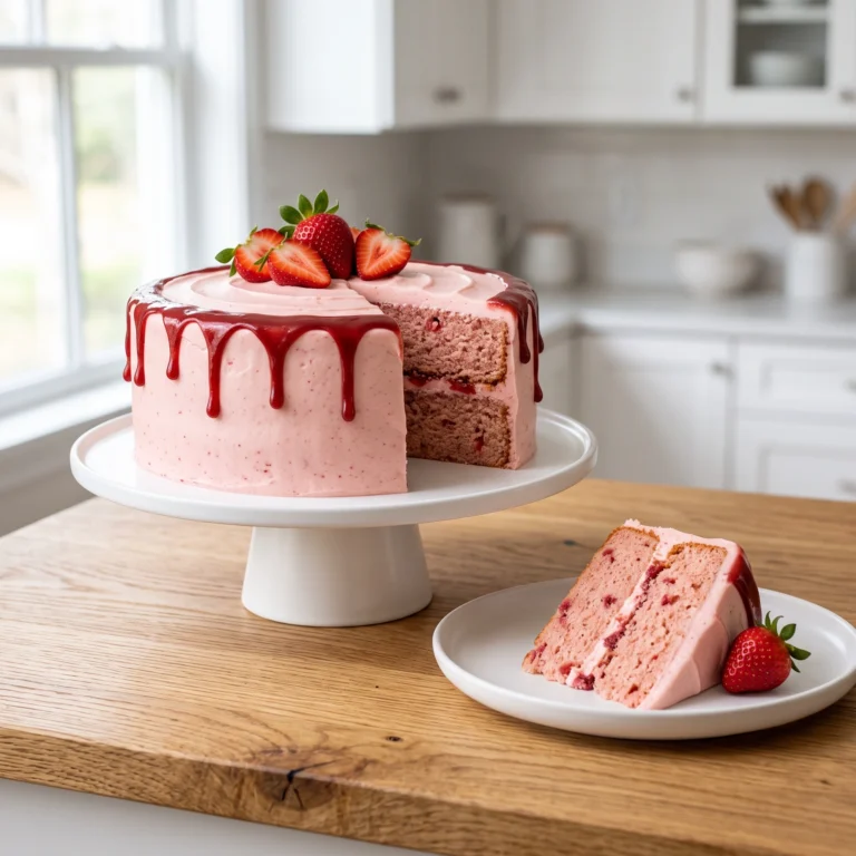 The Best Strawberry Cake from Scratch (Real Strawberries, No Jell-O)
